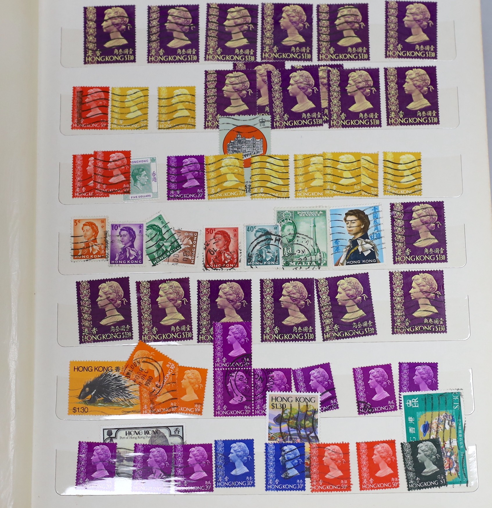 Four albums of World Stamps and a box of first day covers and mint unused stamps